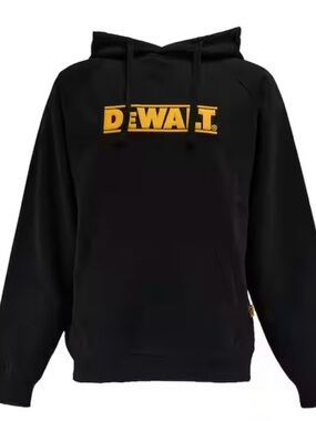 DEWALT Men's Black Hoodie with Yellow Logo •NEW WITHOUT TAGS•